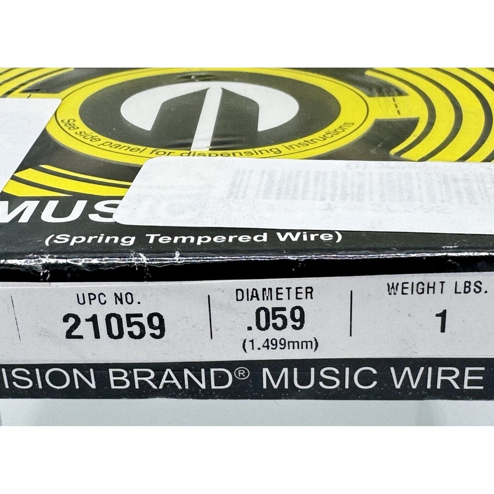 Precision Brand 21059 Music Wire .059 Spring Tempered 1 lb 144 ft Steel Wire - Picture 4 of 8
